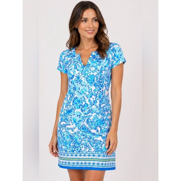 Lilly Pulitzer Dresses & Skirts - Lilly Pulitzer UPF 50+ Sophiletta Dress Turquoise Oasis Shell Me You Love Me